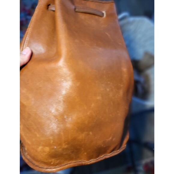 Vintage COACH The Sling Bixby Drawstring Bucket Leather Bucket Hobo British Tan - Picture 15 of 16